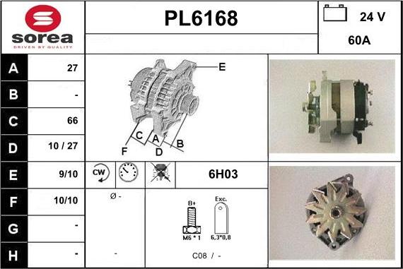 Sera PL6168 - Ģenerators autospares.lv