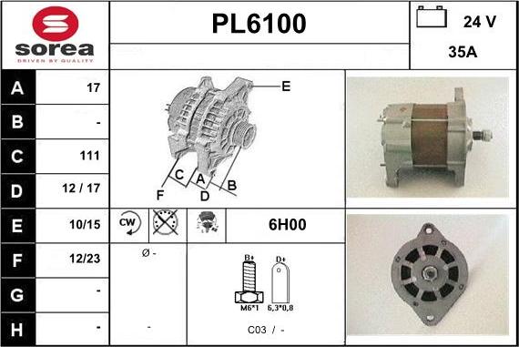 Sera PL6100 - Ģenerators autospares.lv