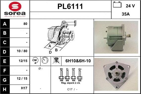 Sera PL6111 - Ģenerators autospares.lv