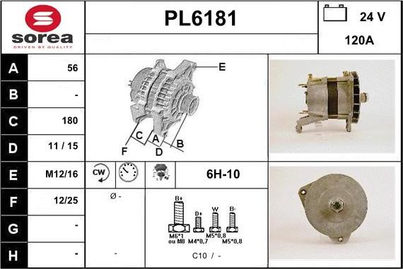 Sera PL6181 - Генератор www.autospares.lv