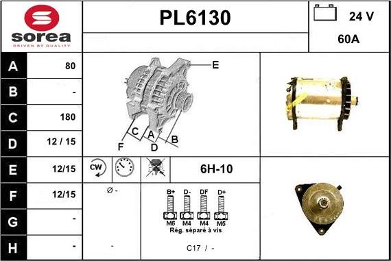 Sera PL6130 - Генератор www.autospares.lv