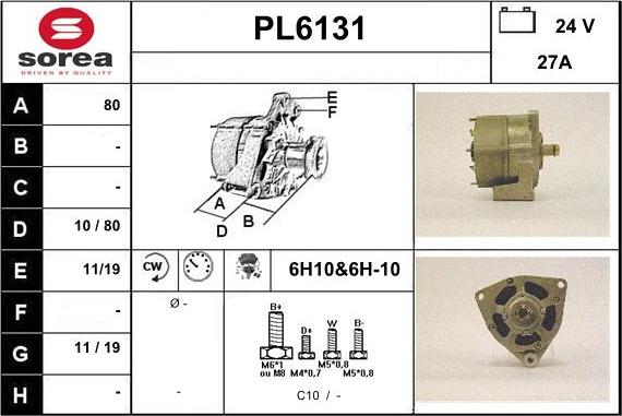 Sera PL6131 - Генератор www.autospares.lv