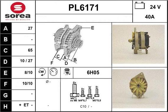 Sera PL6171 - Генератор www.autospares.lv