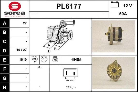 Sera PL6177 - Alternator www.autospares.lv