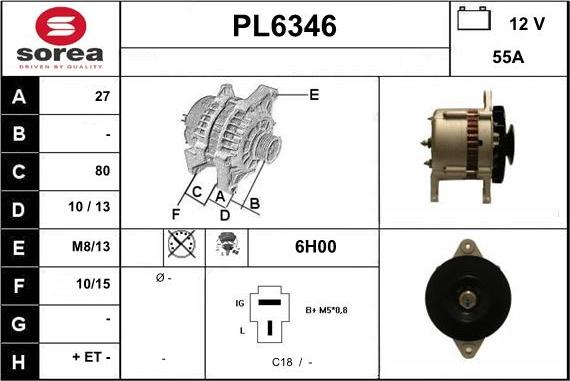 Sera PL6346 - Ģenerators www.autospares.lv