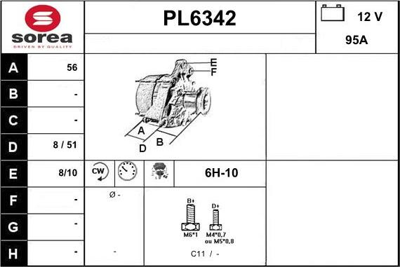 Sera PL6342 - Генератор www.autospares.lv