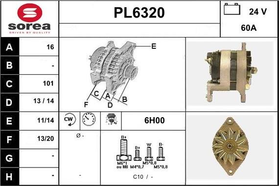 Sera PL6320 - Генератор www.autospares.lv