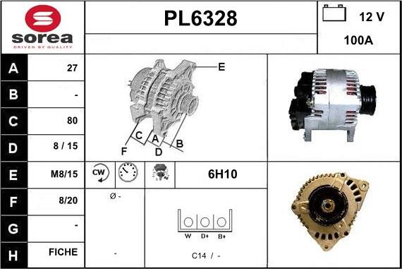 Sera PL6328 - Ģenerators autospares.lv