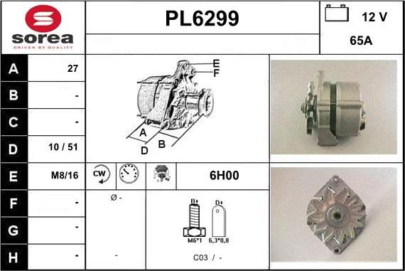 Sera PL6299 - Ģenerators autospares.lv