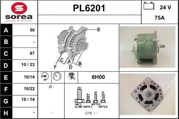 Sera PL6201 - Ģenerators www.autospares.lv