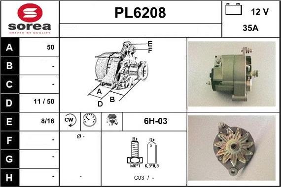 Sera PL6208 - Ģenerators autospares.lv