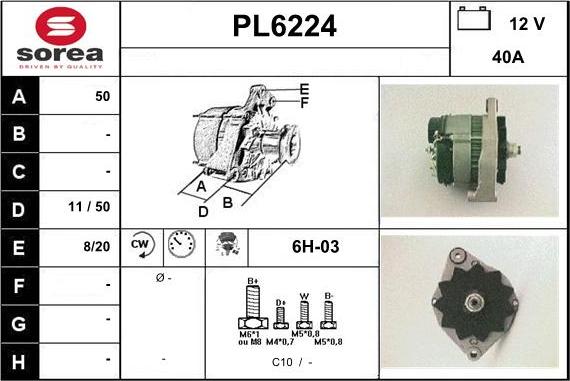 Sera PL6224 - Alternator www.autospares.lv