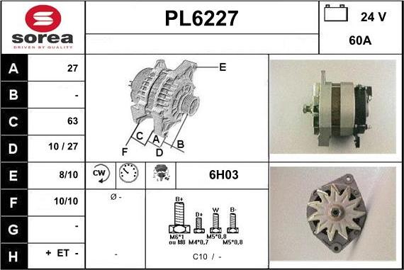 Sera PL6227 - Ģenerators autospares.lv