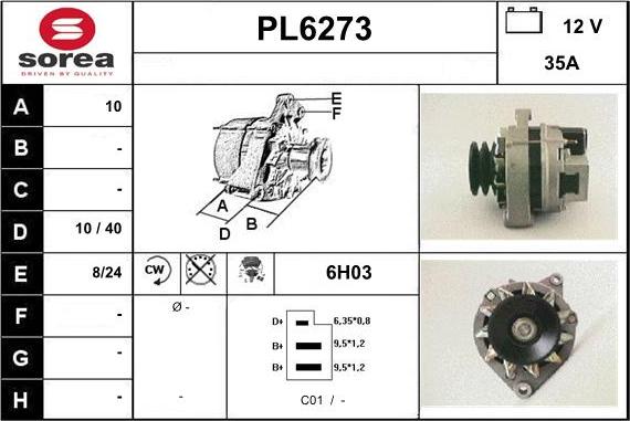 Sera PL6273 - Ģenerators www.autospares.lv