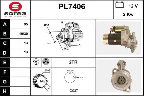 Sera PL7406 - Starteris autospares.lv