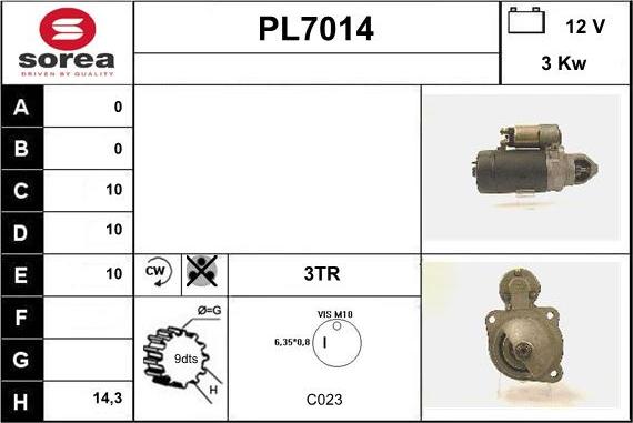 Sera PL7014 - Starteris www.autospares.lv