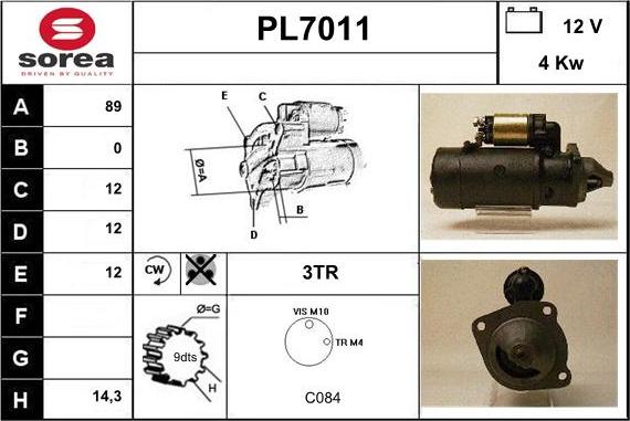 Sera PL7011 - Starter www.autospares.lv