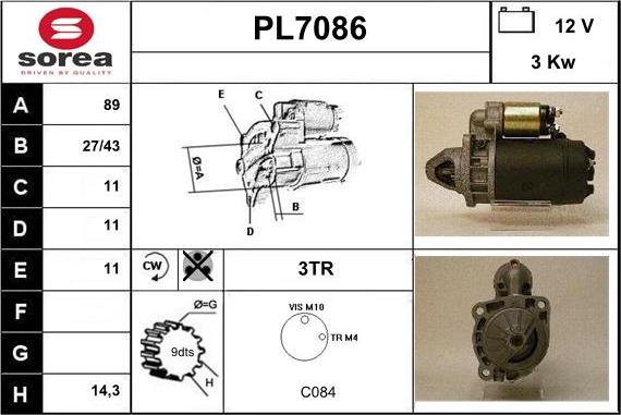 Sera PL7086 - Starter www.autospares.lv