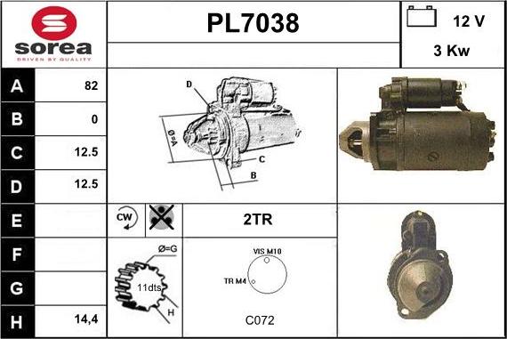 Sera PL7038 - Starteris www.autospares.lv