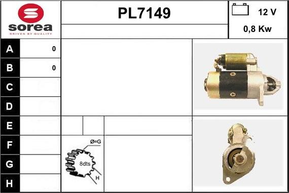 Sera PL7149 - Стартер www.autospares.lv