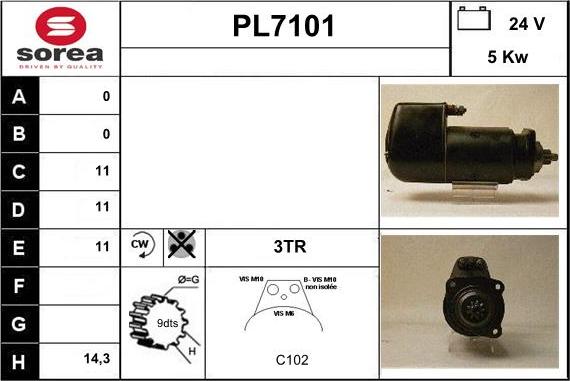 Sera PL7101 - Starter www.autospares.lv