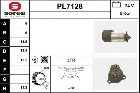 Sera PL7128 - Starteris www.autospares.lv