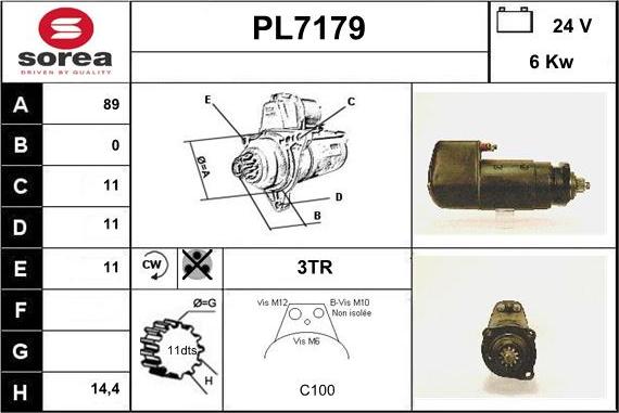 Sera PL7179 - Starteris autospares.lv