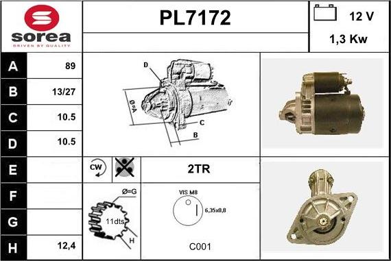 Sera PL7172 - Starter www.autospares.lv