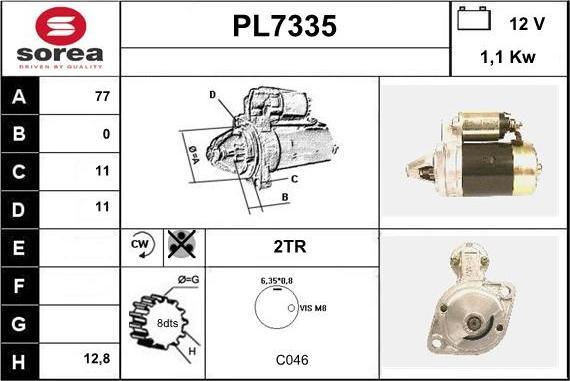 Sera PL7335 - Starter www.autospares.lv