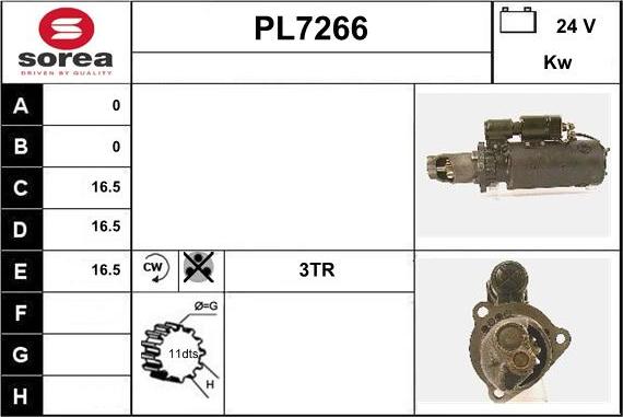 Sera PL7266 - Starter www.autospares.lv