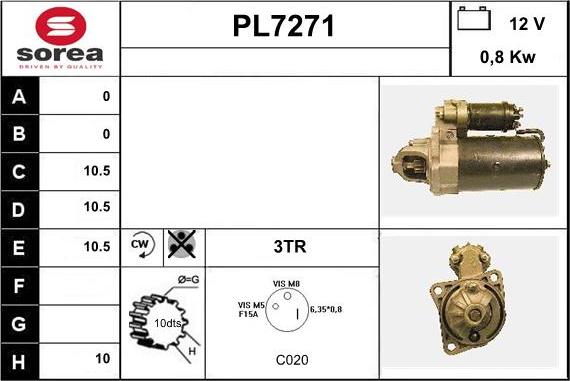 Sera PL7271 - Starteris autospares.lv