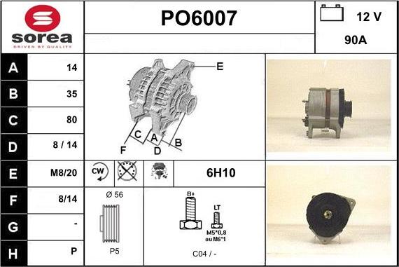 Sera PO6007 - Ģenerators www.autospares.lv