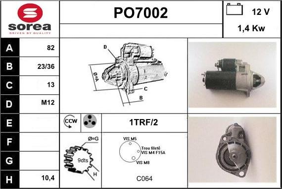 Sera PO7002 - Starteris www.autospares.lv