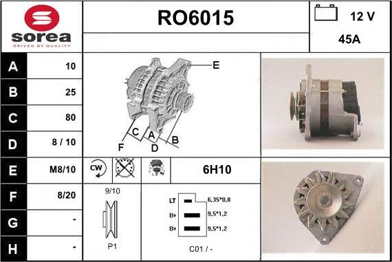 Sera RO6015 - Ģenerators autospares.lv