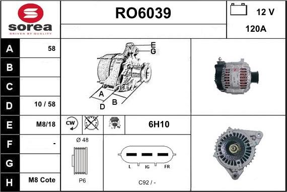 Sera RO6039 - Ģenerators www.autospares.lv