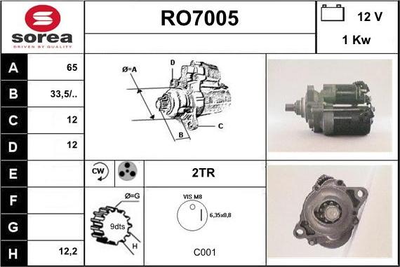 Sera RO7005 - Starteris autospares.lv