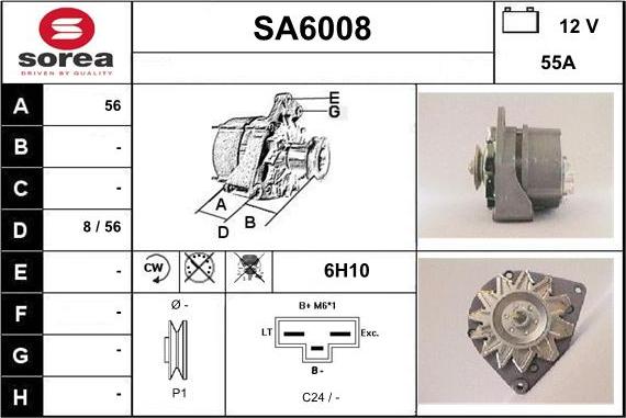 Sera SA6008 - Ģenerators autospares.lv