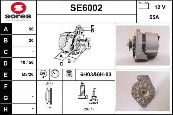 Sera SE6002 - Генератор www.autospares.lv