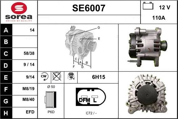 Sera SE6007 - Ģenerators www.autospares.lv