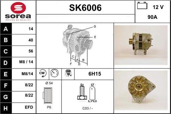 Sera SK6006 - Ģenerators autospares.lv