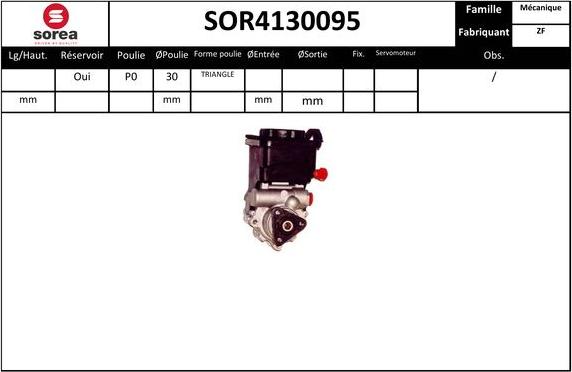 Sera SOR4130095 - Hidrosūknis, Stūres iekārta www.autospares.lv