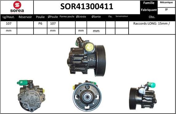 Sera SOR41300411 - Hydraulic Pump, steering system www.autospares.lv