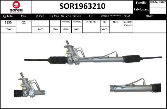 Sera SOR1963210 - Stūres mehānisms www.autospares.lv