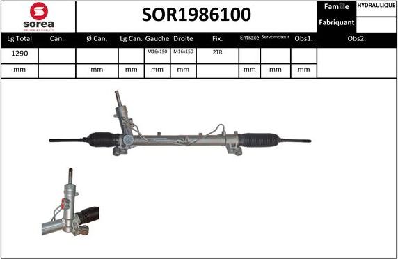 Sera SOR1986100 - Stūres mehānisms www.autospares.lv