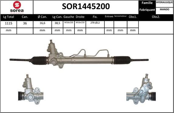 Sera SOR1445200 - Stūres mehānisms www.autospares.lv