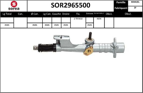 Sera SOR2965500 - Stūres mehānisms autospares.lv