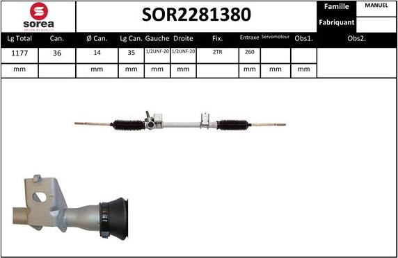 Sera SOR2281380 - Stūres mehānisms autospares.lv