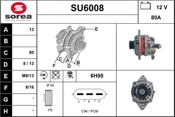 Sera SU6008 - Ģenerators autospares.lv