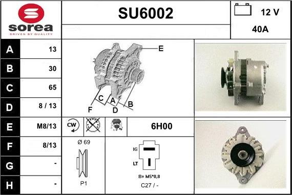 Sera SU6002 - Ģenerators www.autospares.lv