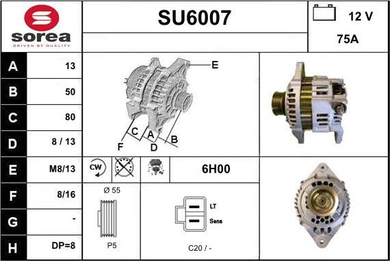 Sera SU6007 - Генератор www.autospares.lv